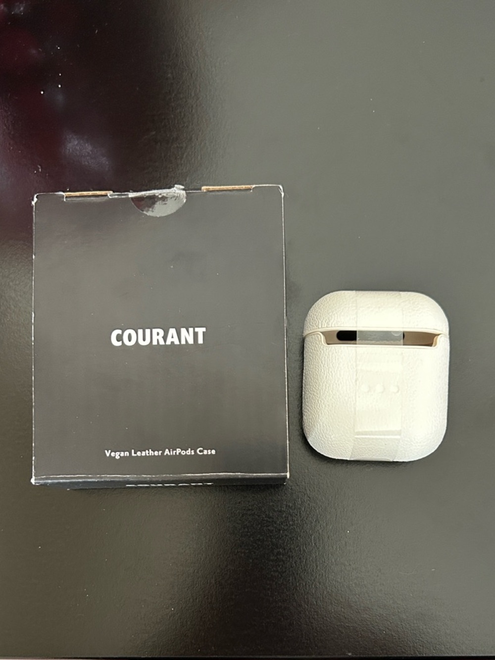 Courant Bone Vegan Leather AirPods Case MagSafe New In Box